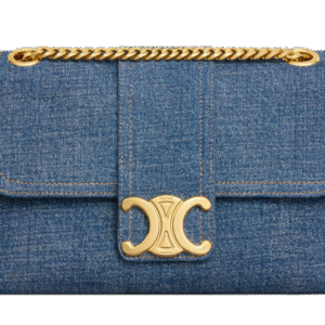 CELINE : Medium Celine victoire bag in denim