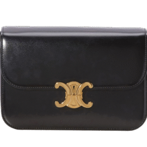 CELINE : Medium Triomphe bag in shiny calfskin
