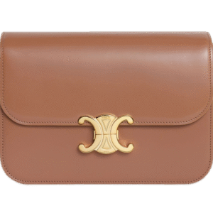 CELINE : Medium Triomphe bag in shiny calfskin