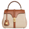 CELINE : Small 16 bag in textile and natural calfskin